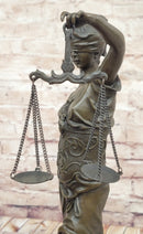 Blind Lady of Justice Themis Bronze Sculpture Law Attorney Art