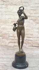 Nude Woman Female Genuine Bronze Sculpture by Adriaen de Vries