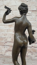 Nude Woman Female Genuine Bronze Sculpture by Adriaen de Vries