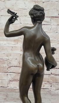 Nude Woman Female Genuine Bronze Sculpture by Adriaen de Vries