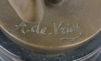Nude Woman Female Genuine Bronze Sculpture by Adriaen de Vries