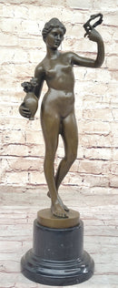 Nude Woman Female Genuine Bronze Sculpture by Adriaen de Vries