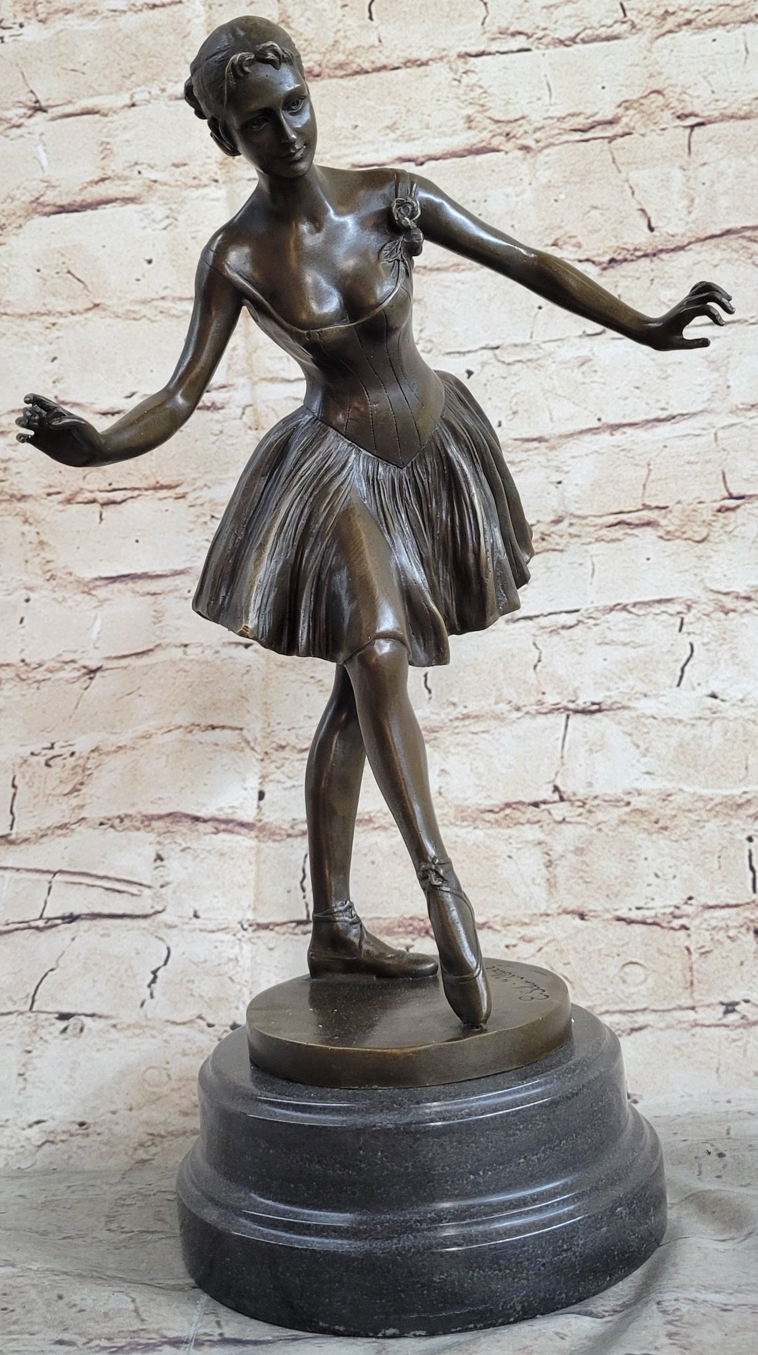 Natacha Nattova Ballerina Bronze Sculpture 15.5" x 9"