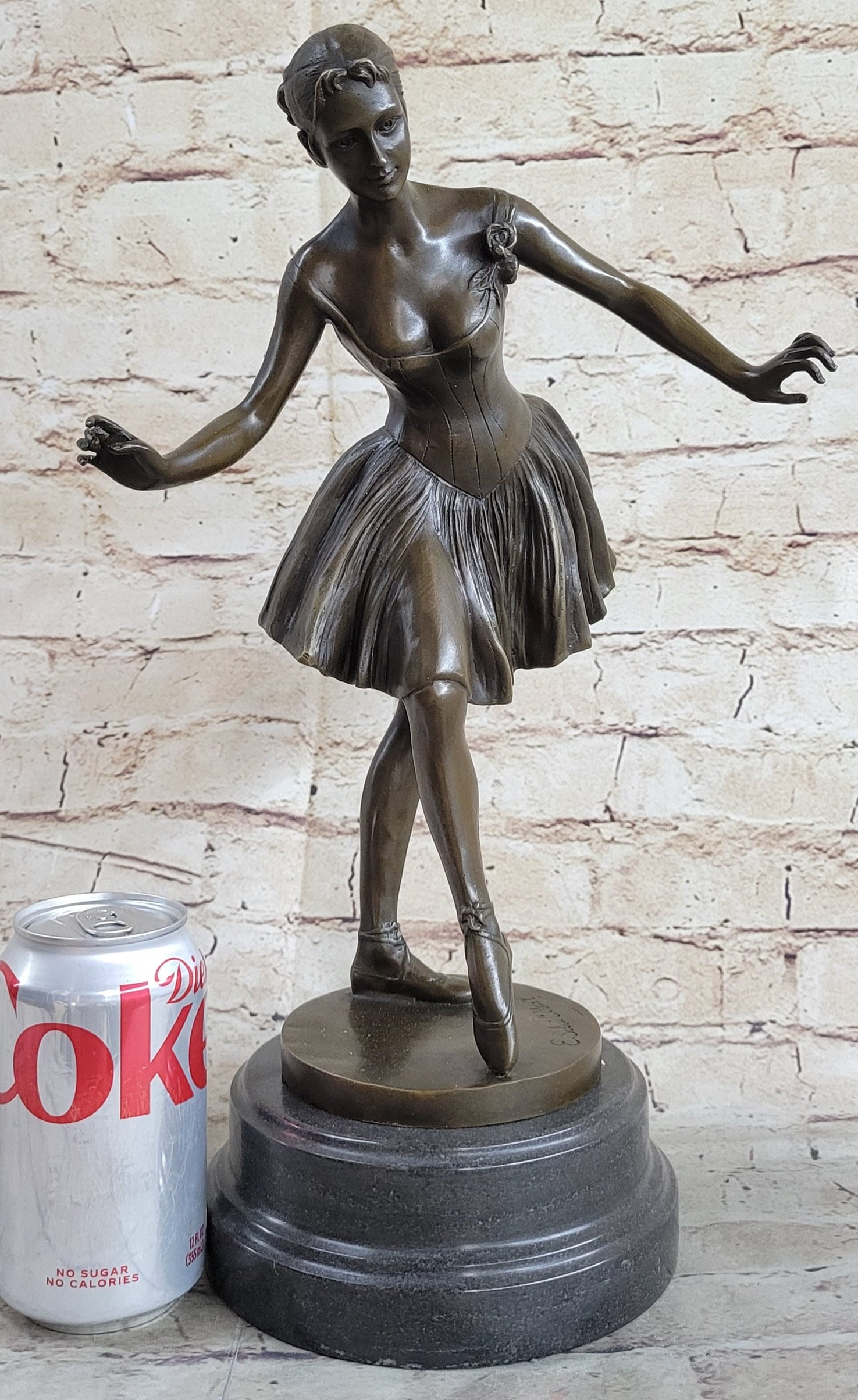 Natacha Nattova Ballerina Bronze Sculpture 15.5" x 9"
