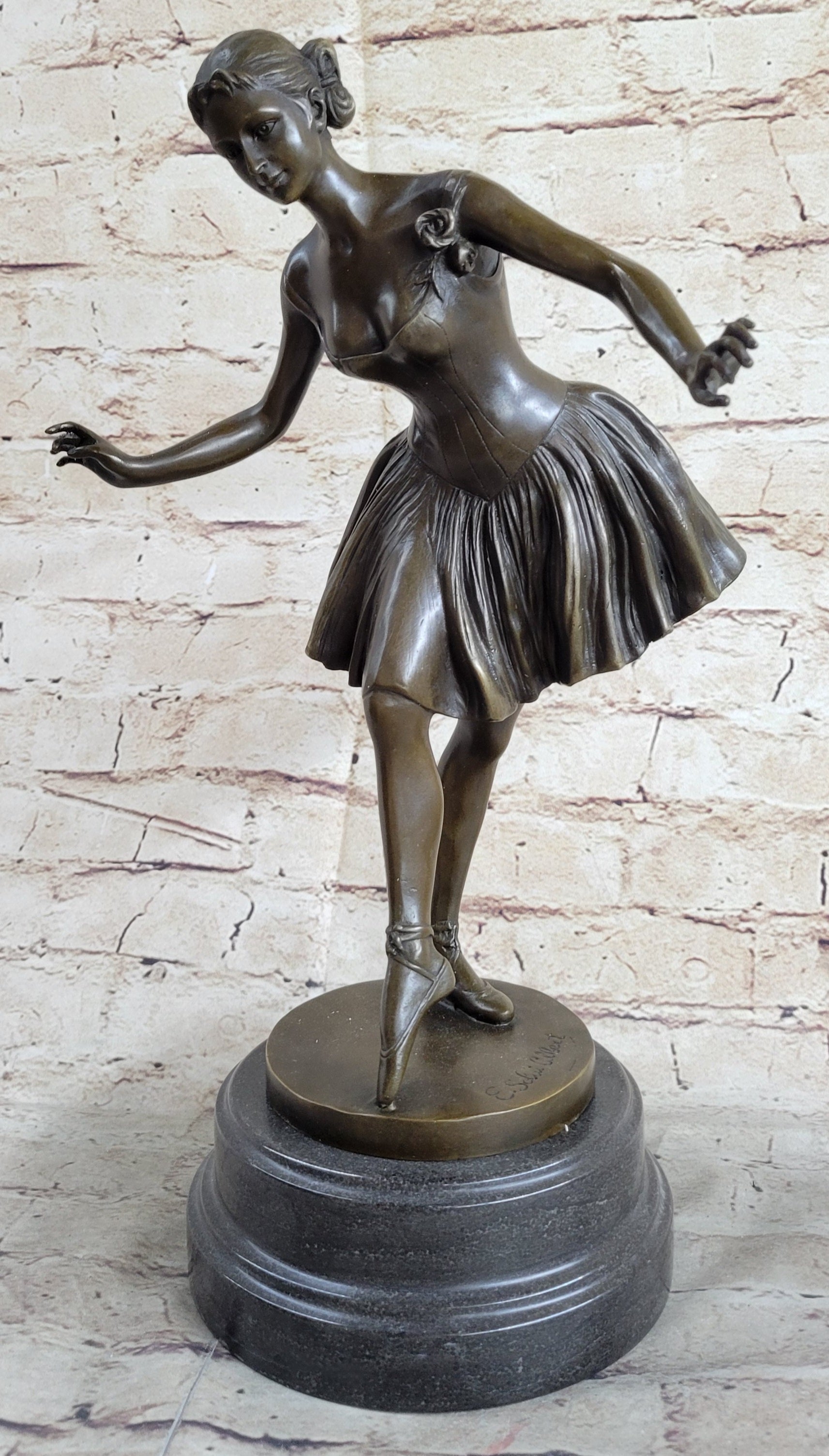 Natacha Nattova Ballerina Bronze Sculpture 15.5" x 9"