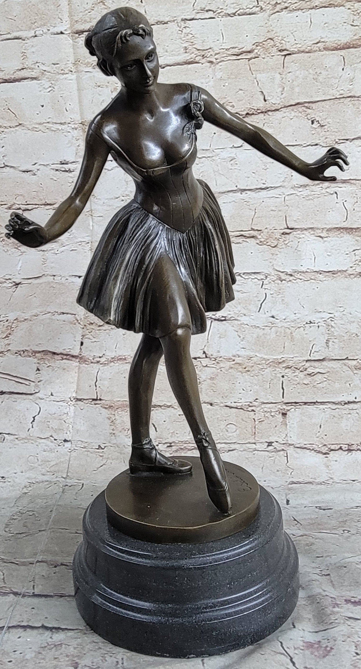 Natacha Nattova Ballerina Bronze Sculpture 15.5" x 9"