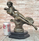 Genuine Bronze Sculpture Statue Marble Base Western Copper Ornament by Milo