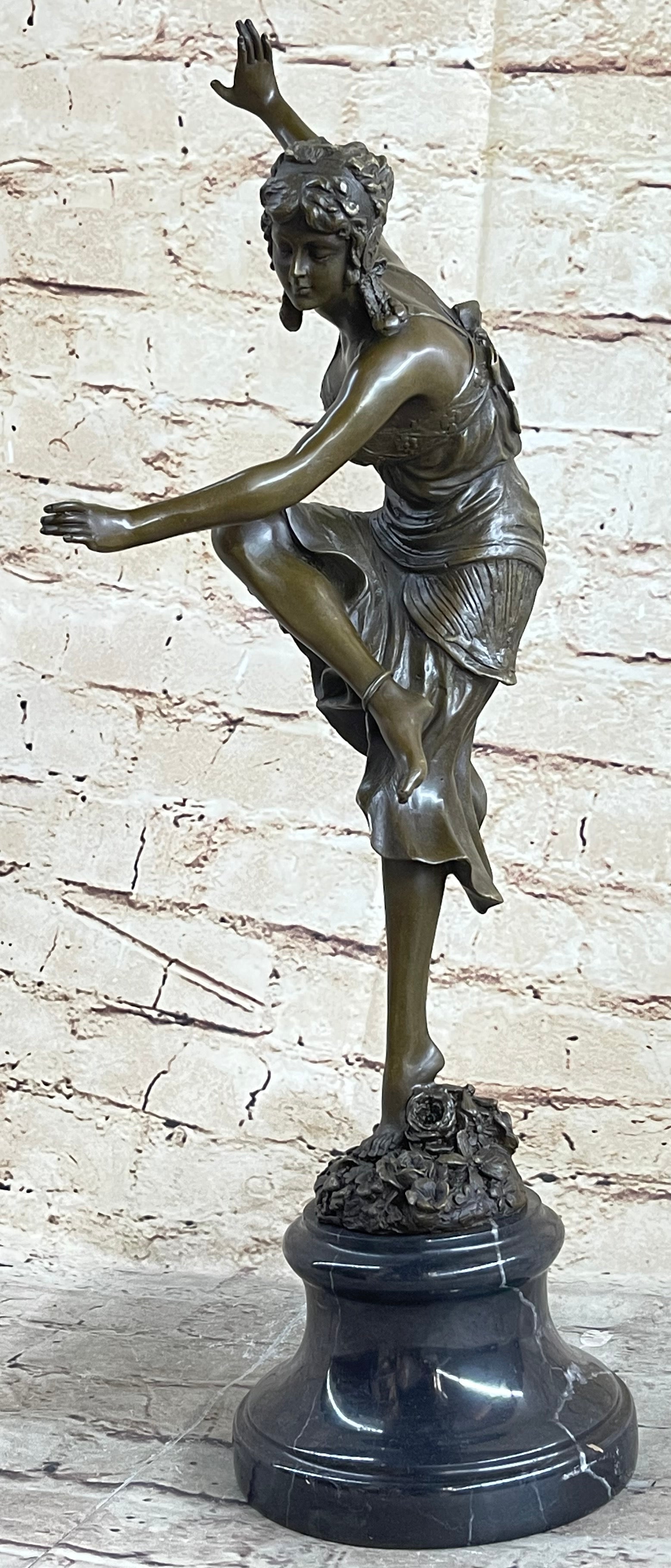 Claire Colinet French Lost Wax Dancer Bronze Sculpture