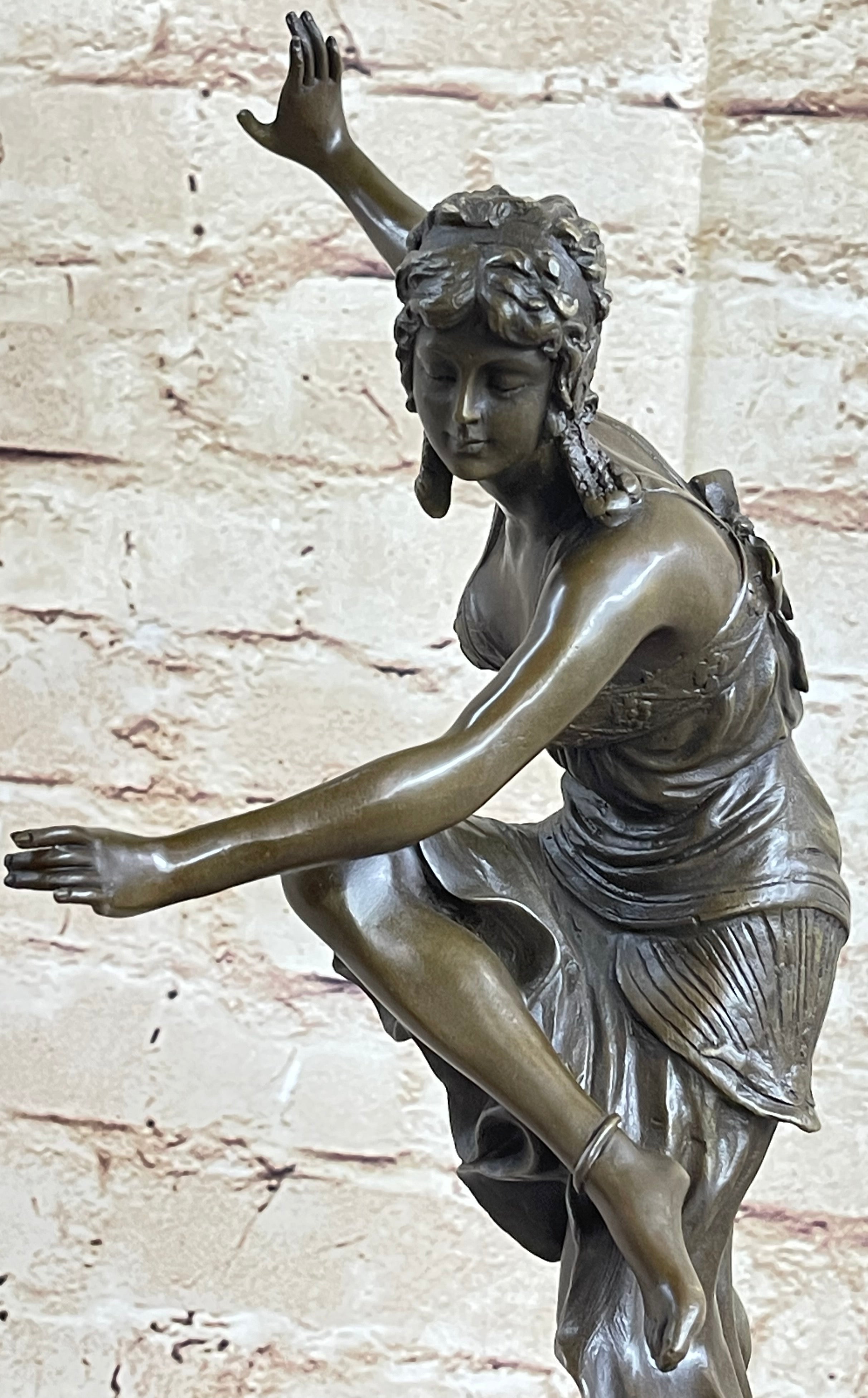 Claire Colinet French Lost Wax Dancer Bronze Sculpture