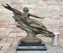 CHARLES LOUCHET WAVE EROTIC NYMPH BRONZE SCULPTURE ART DECO FIGURINE FIGURE SALE