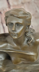 CHARLES LOUCHET WAVE EROTIC NYMPH BRONZE SCULPTURE ART DECO FIGURINE FIGURE SALE