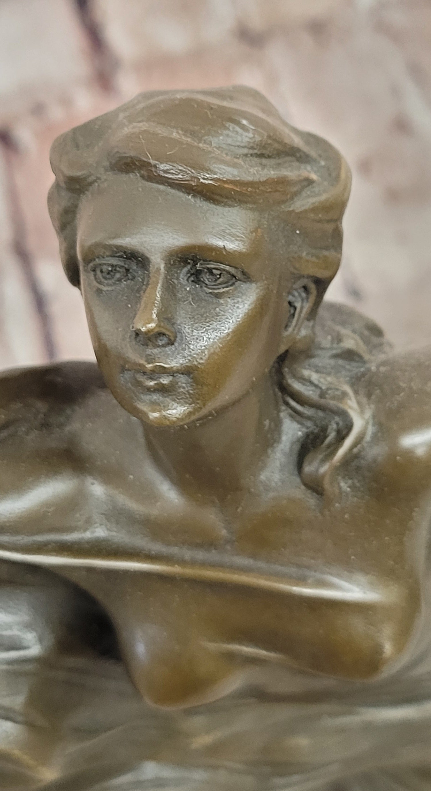 CHARLES LOUCHET WAVE EROTIC NYMPH BRONZE SCULPTURE ART DECO FIGURINE FIGURE SALE