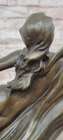 CHARLES LOUCHET WAVE EROTIC NYMPH BRONZE SCULPTURE ART DECO FIGURINE FIGURE SALE