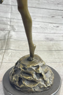 Semi Nude Artemis Diana the Huntress Female Archer Bronze Statue Sculpture Art Deco 20" x 7.5"
