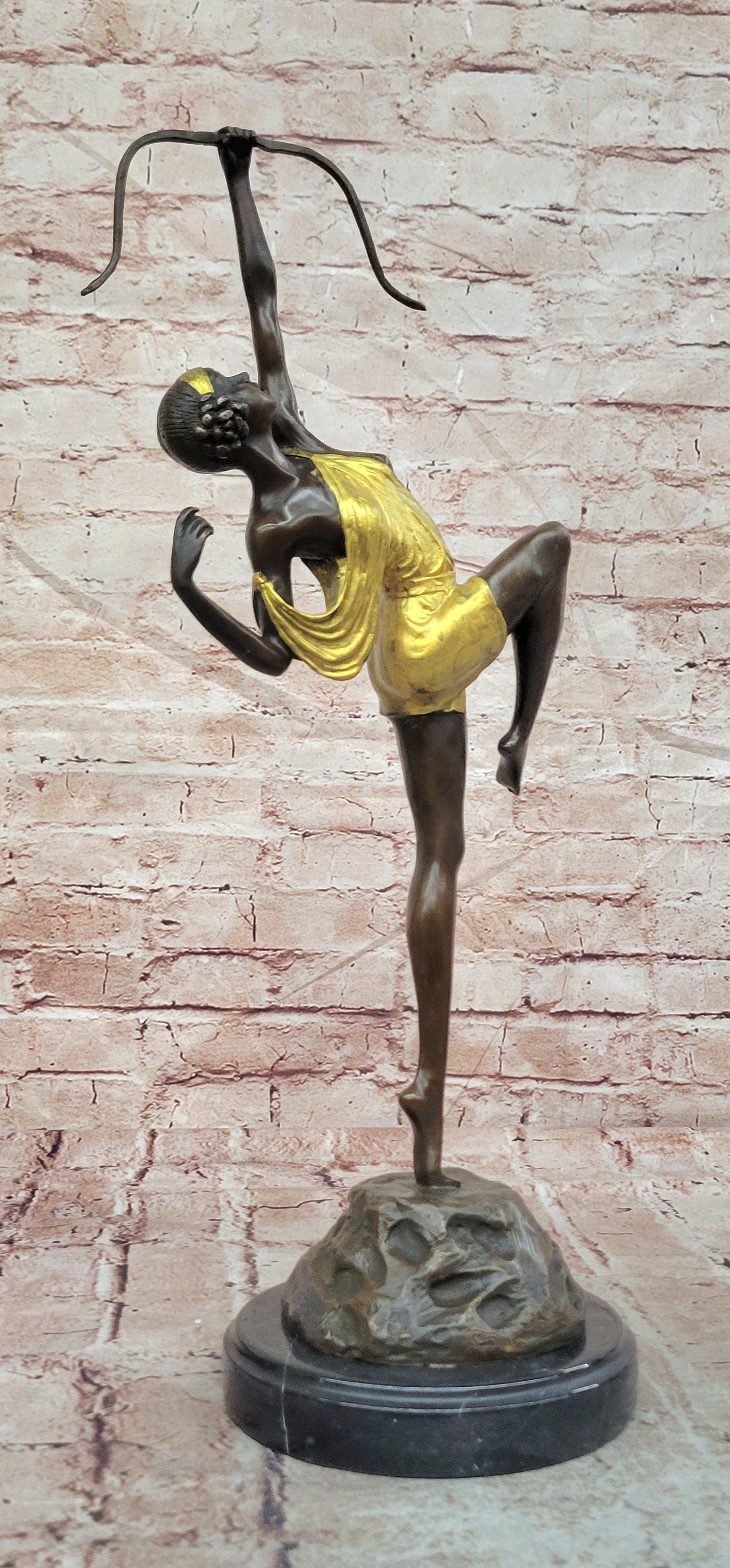 Bronze Sculpture Art Deco Figurines Diana Pierre le Faguays Cold Paint Statue