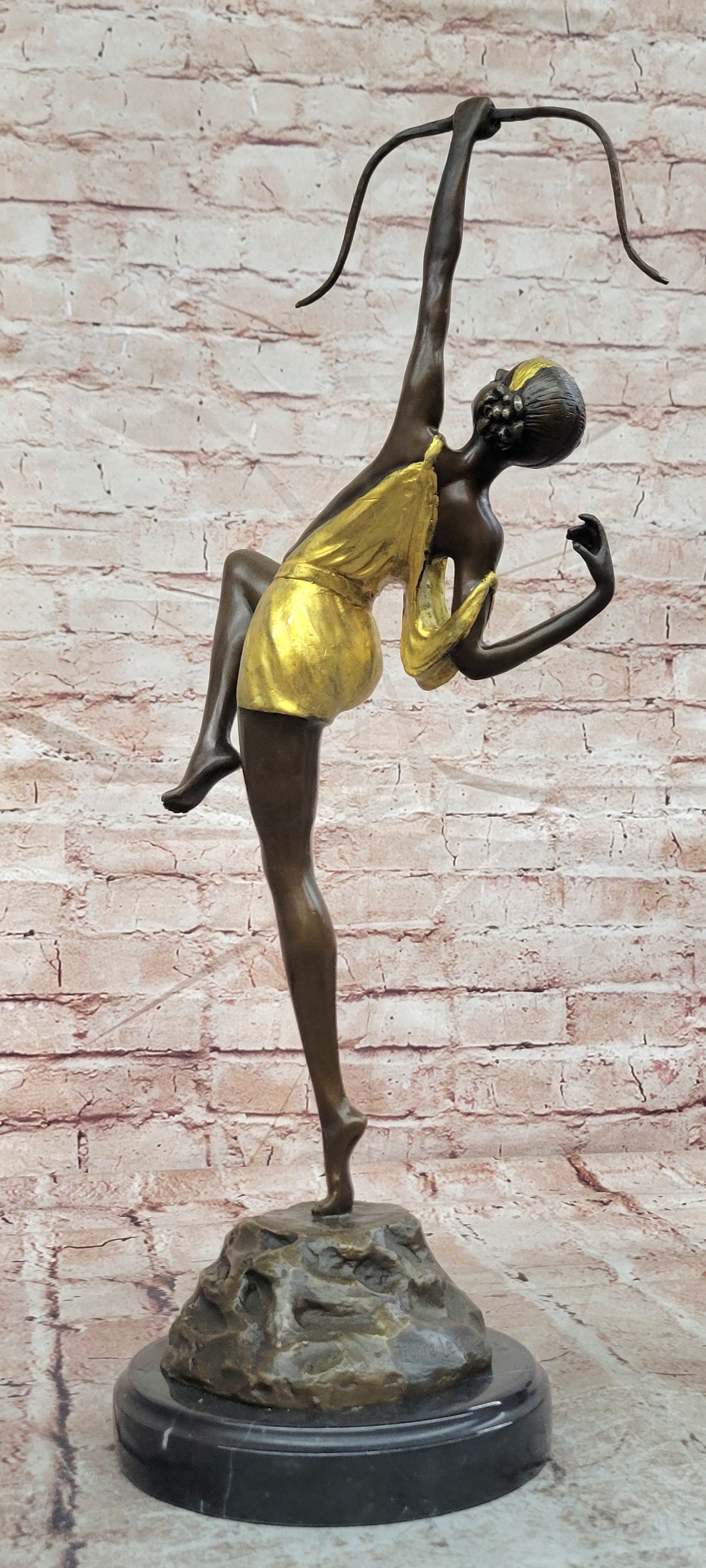 Bronze Sculpture Art Deco Figurines Diana Pierre le Faguays Cold Paint Statue