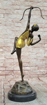 Bronze Sculpture Art Deco Figurines Diana Pierre le Faguays Cold Paint Statue