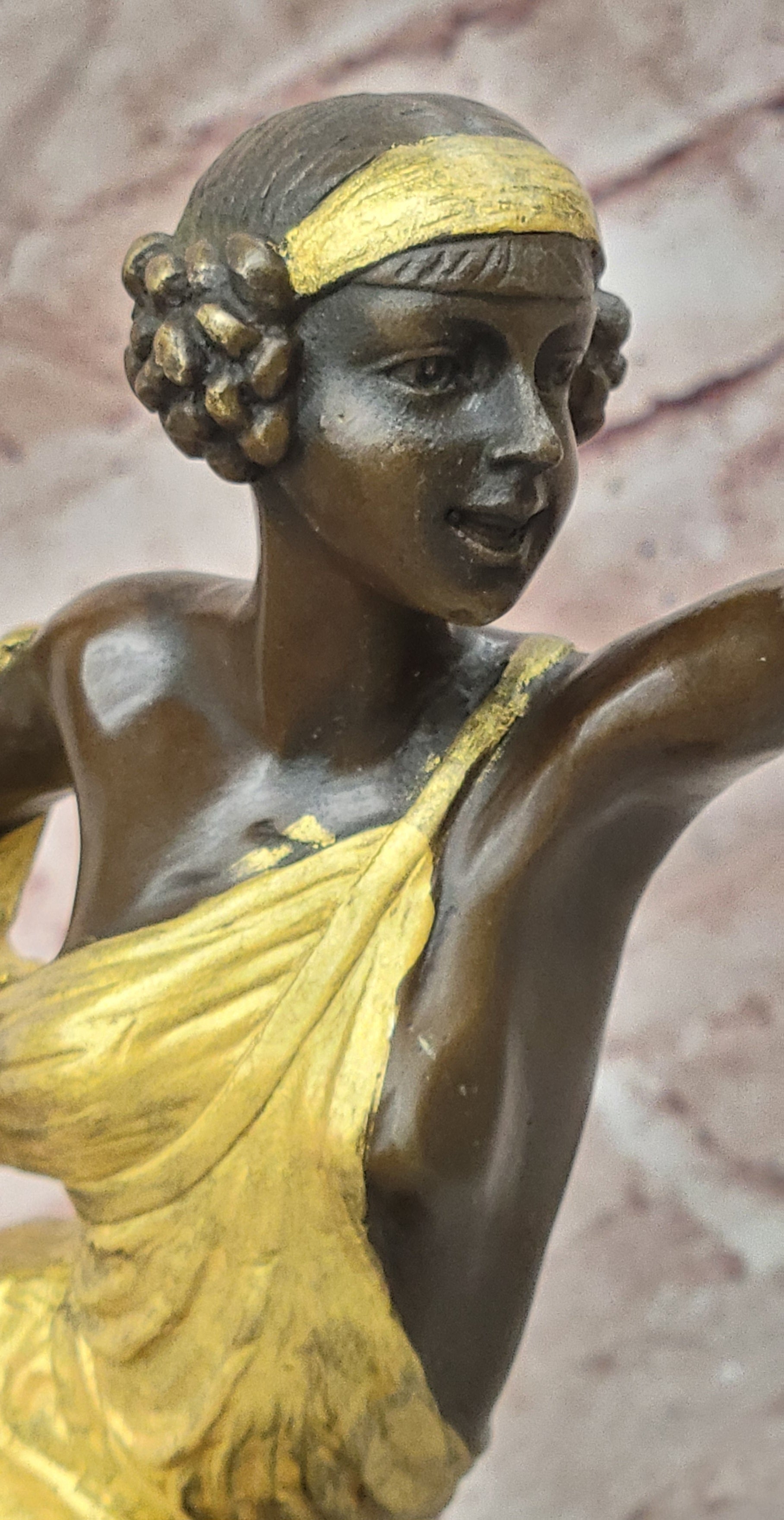 Bronze Sculpture Art Deco Figurines Diana Pierre le Faguays Cold Paint Statue