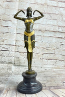 Demetre Chiparus ILLUSION OF VIRTUE Art Deco Bronze Statue Figure Sculpture 19" x 7"