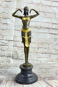 Demetre Chiparus ILLUSION OF VIRTUE Art Deco Bronze Statue Figure Sculpture 19" x 7"