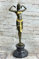 Demetre Chiparus ILLUSION OF VIRTUE Art Deco Bronze Statue Figure Sculpture 19" x 7"