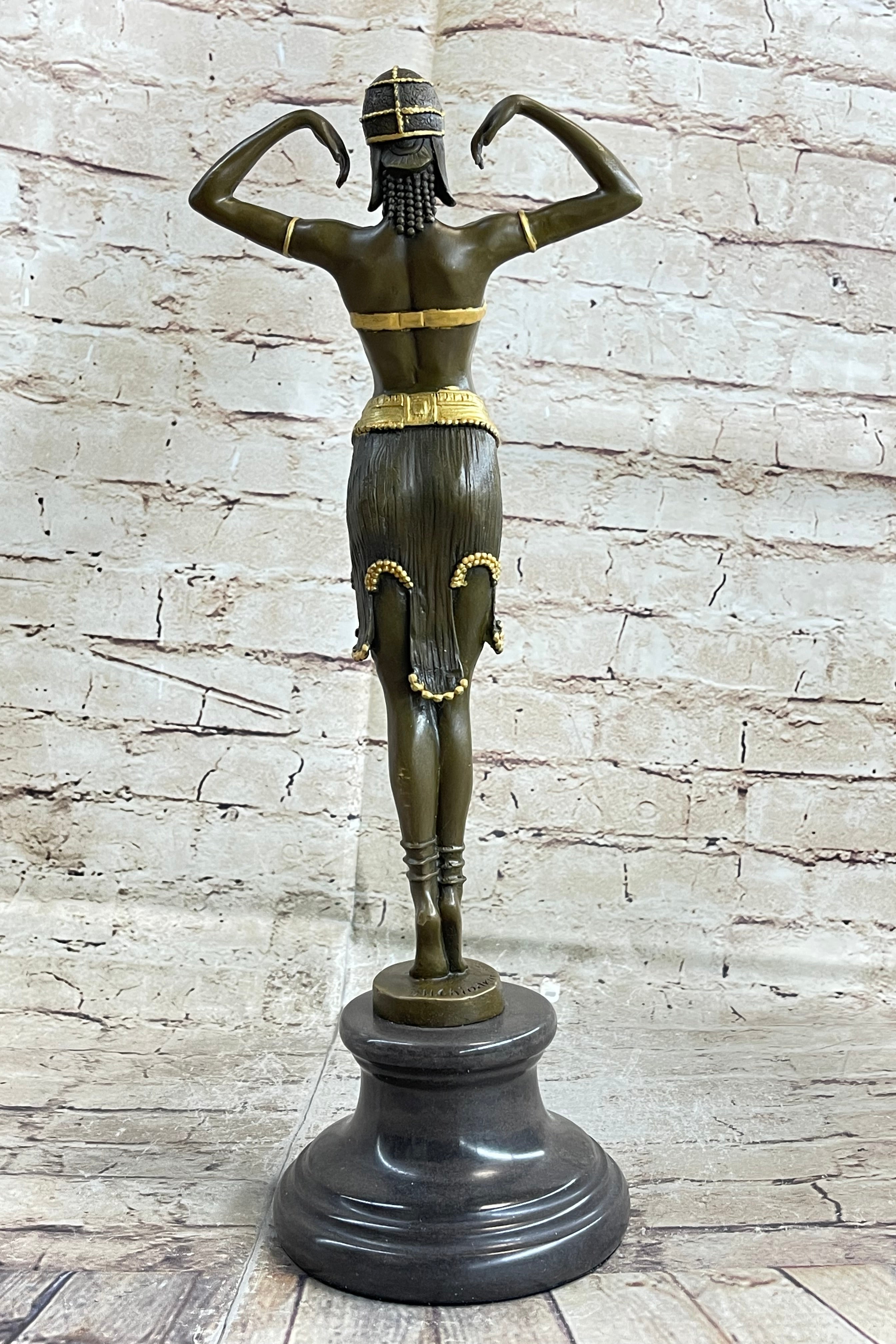 Demetre Chiparus ILLUSION OF VIRTUE Art Deco Bronze Statue Figure Sculpture 19" x 7"