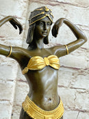 Demetre Chiparus ILLUSION OF VIRTUE Art Deco Bronze Statue Figure Sculpture 19" x 7"