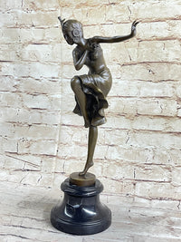 Chiparus Art Deco Gypsy Russian Dancer Bronze 15" X 6"