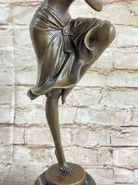 Chiparus Art Deco Gypsy Russian Dancer Bronze 15" X 6"