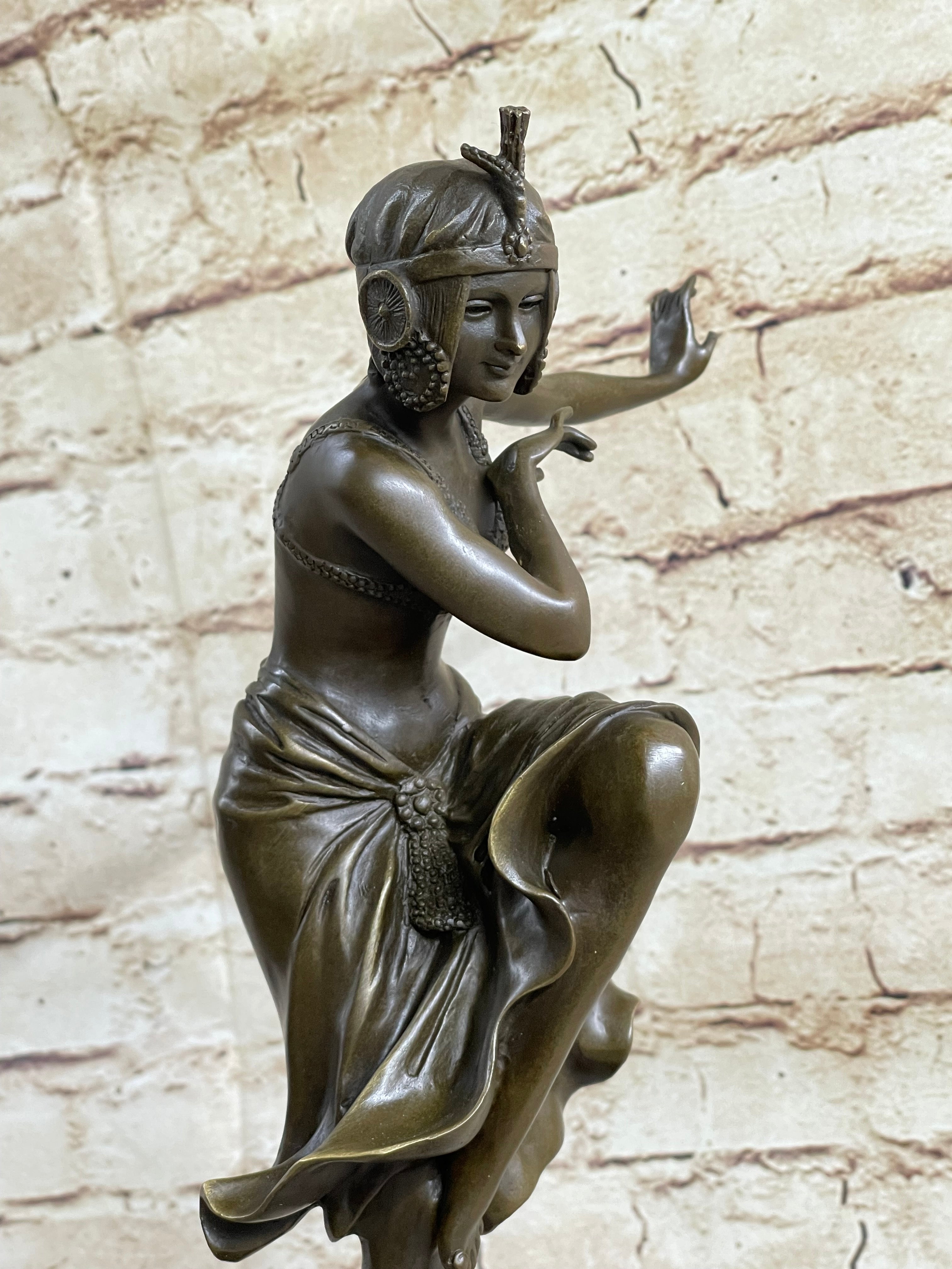 Chiparus Art Deco Gypsy Russian Dancer Bronze 15" X 6"