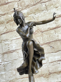 Chiparus Art Deco Gypsy Russian Dancer Bronze 15" X 6"