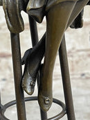 Art Deco Nouveau Vienna Bronze Gilded Age Woman Sitting Figure