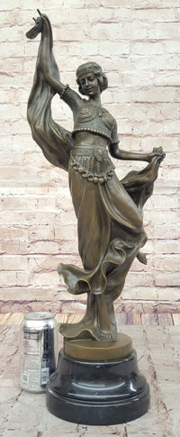 Art Deco Dancer Bronze Sculpture by D. Gonon