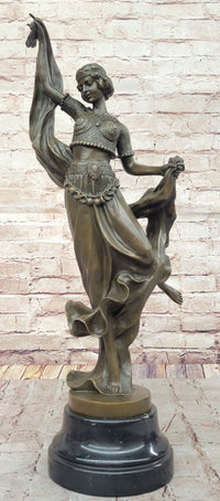 Art Deco Dancer Bronze Sculpture by D. Gonon