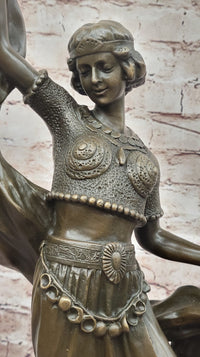Art Deco Dancer Bronze Sculpture by D. Gonon