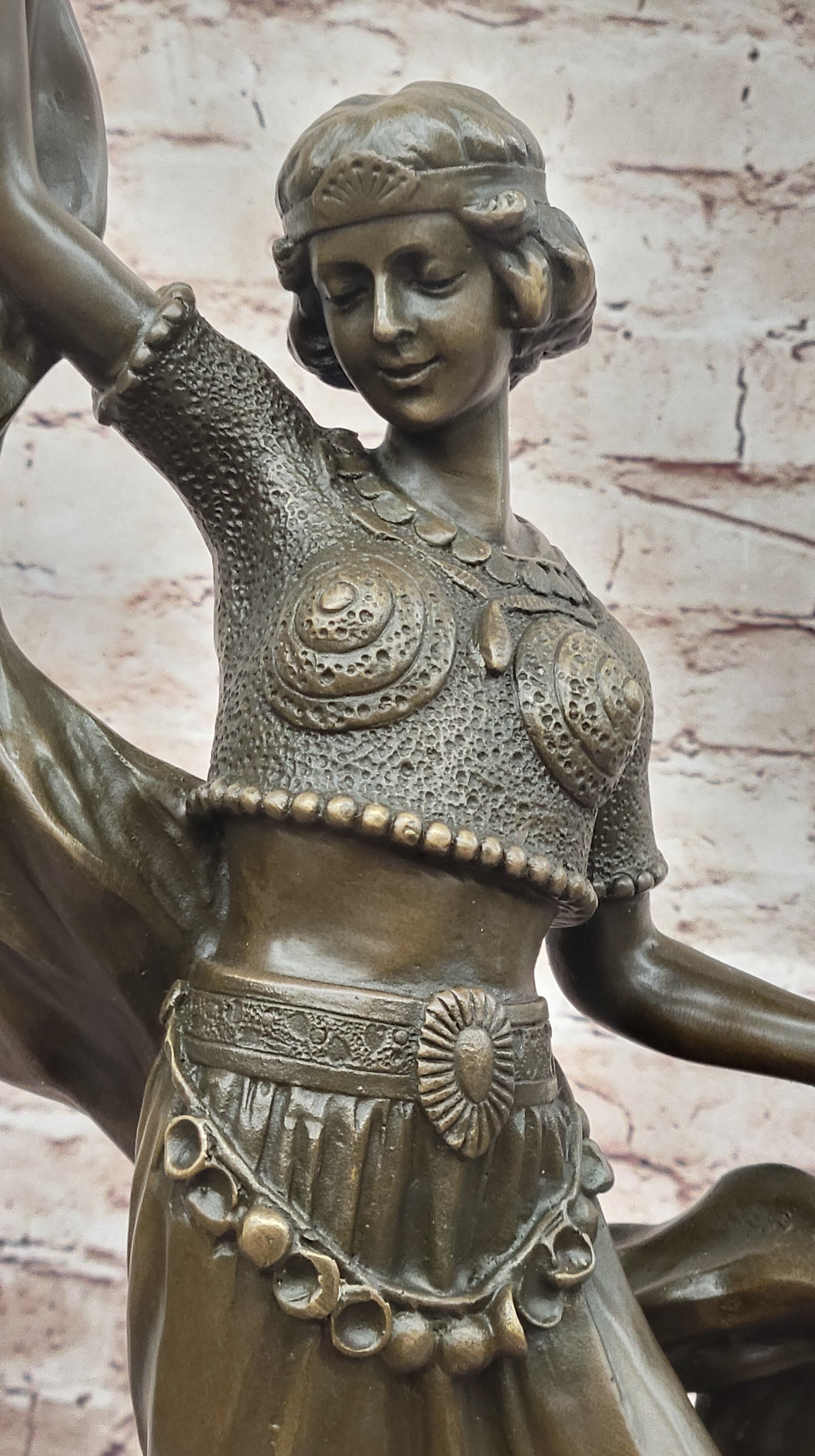 Art Deco Dancer Bronze Sculpture by D. Gonon