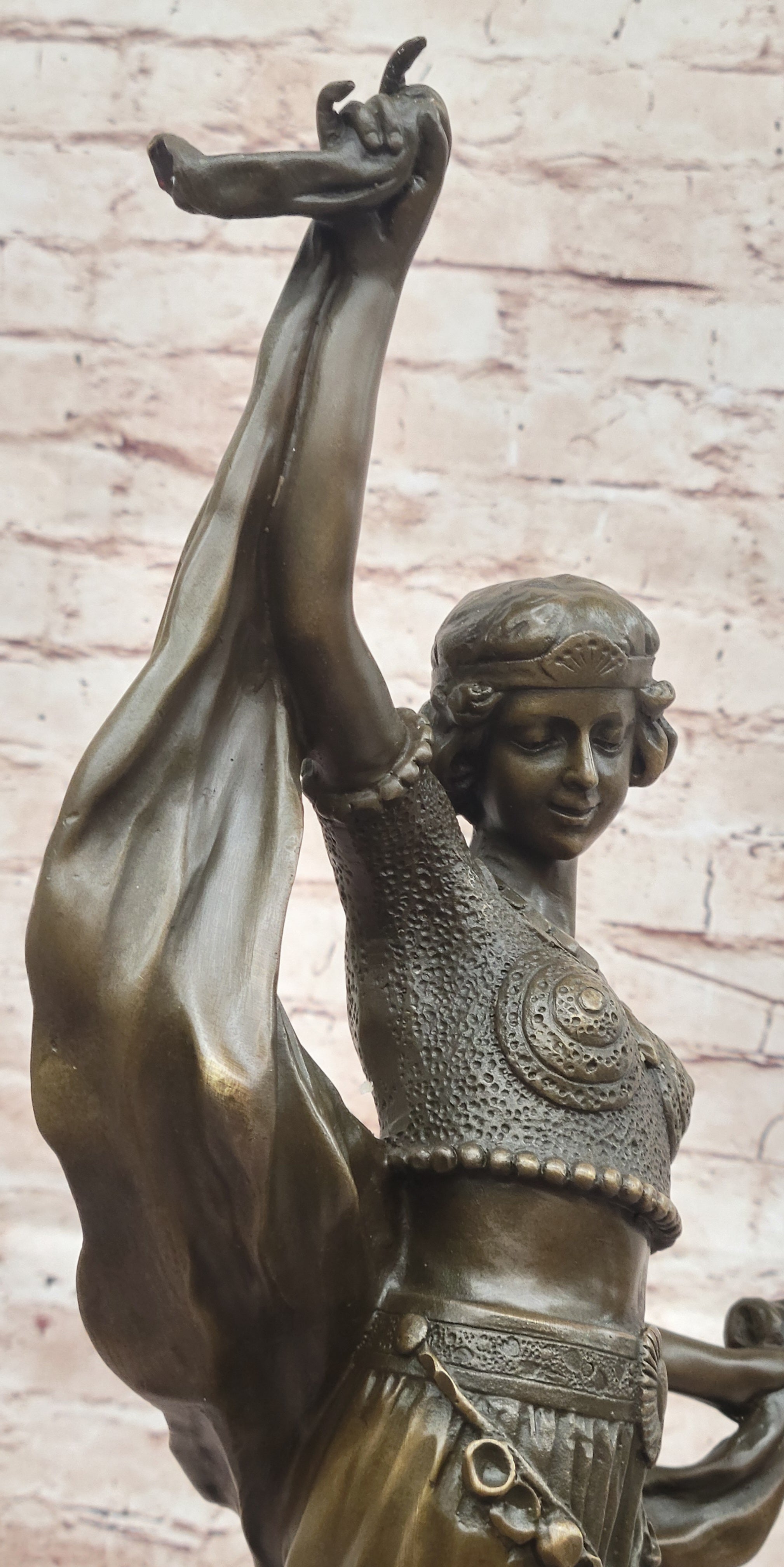 Art Deco Dancer Bronze Sculpture by D. Gonon