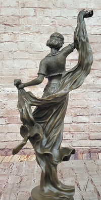 Art Deco Dancer Bronze Sculpture by D. Gonon