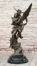 After Henri Godet Cupid and Psyche Romance Bronze
