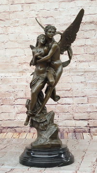 After Henri Godet Cupid and Psyche Romance Bronze