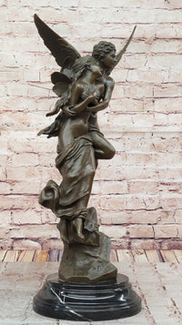 After Henri Godet Cupid and Psyche Romance Bronze