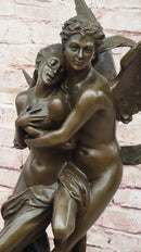 After Henri Godet Cupid and Psyche Romance Bronze