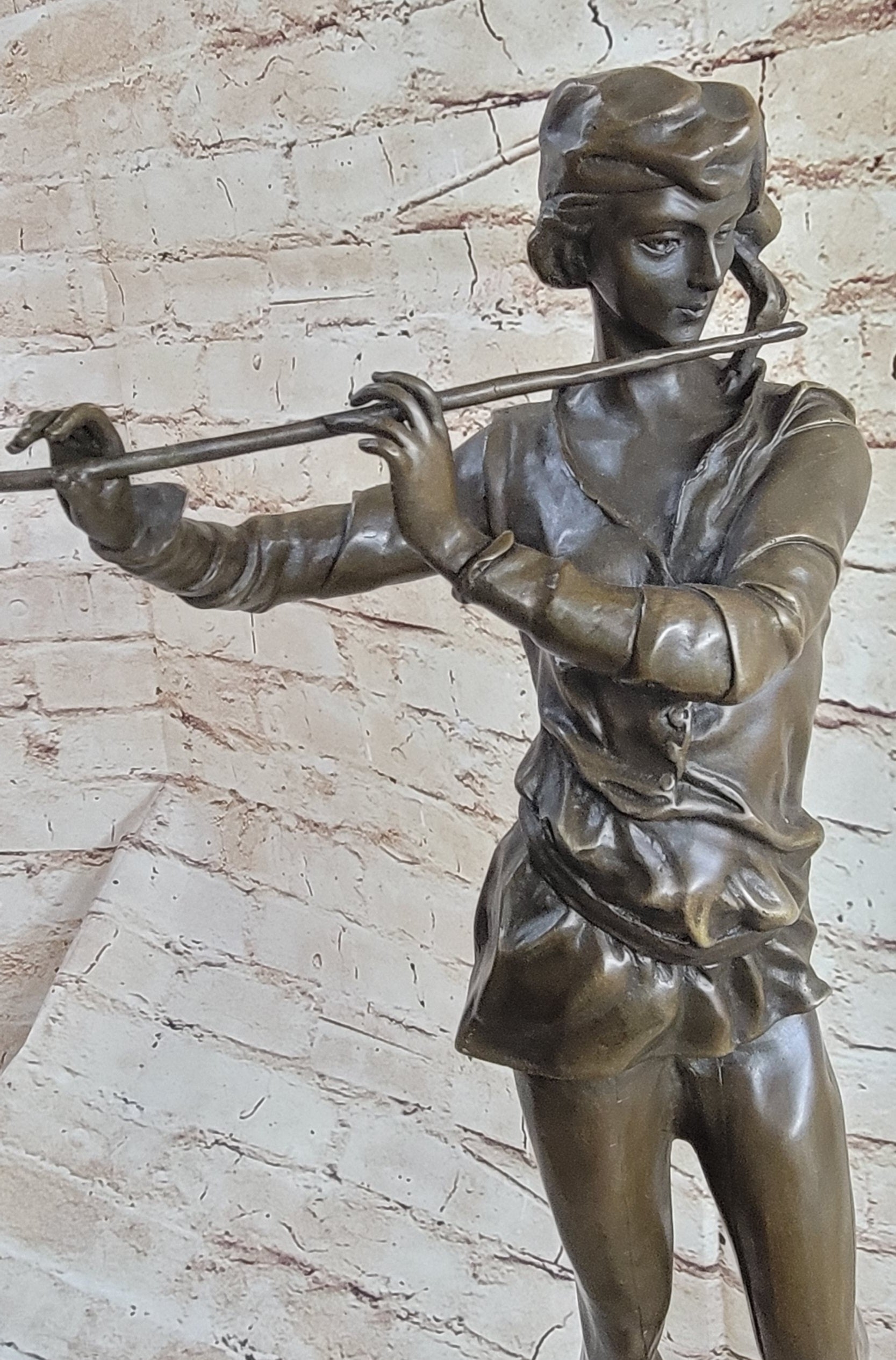 Musical Troubadour by Ringel Bronze Sculpture on Marble Base