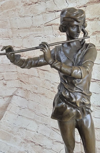 Musical Troubadour by Ringel Bronze Sculpture on Marble Base