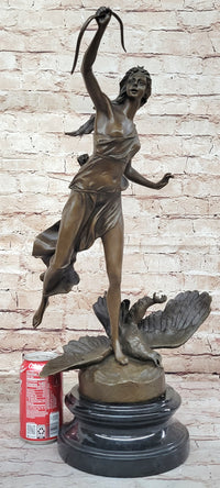 Diana The Huntress Killing Eagle Bronze Sculpture by Gaso