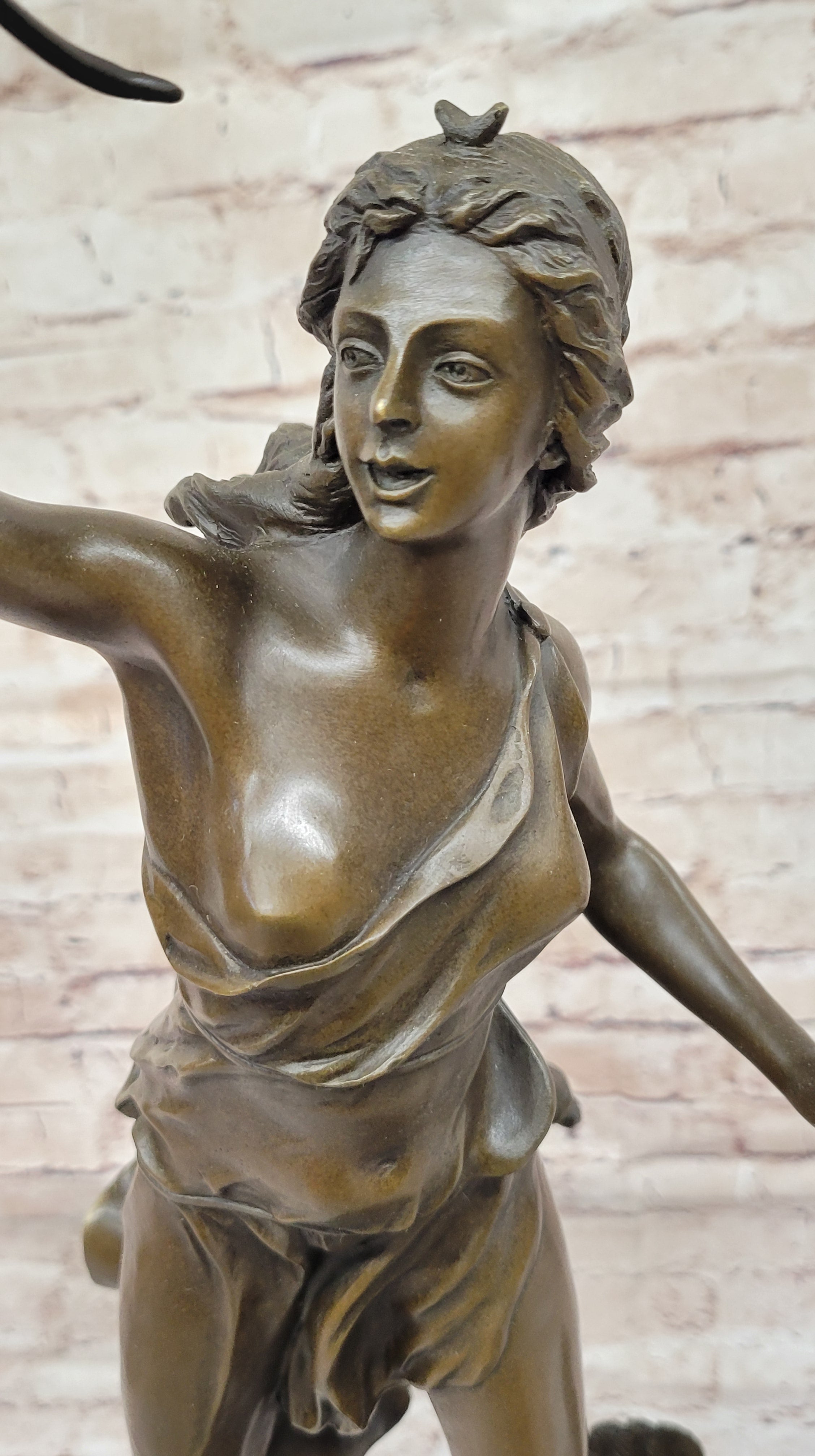 Diana The Huntress Killing Eagle Bronze Sculpture by Gaso