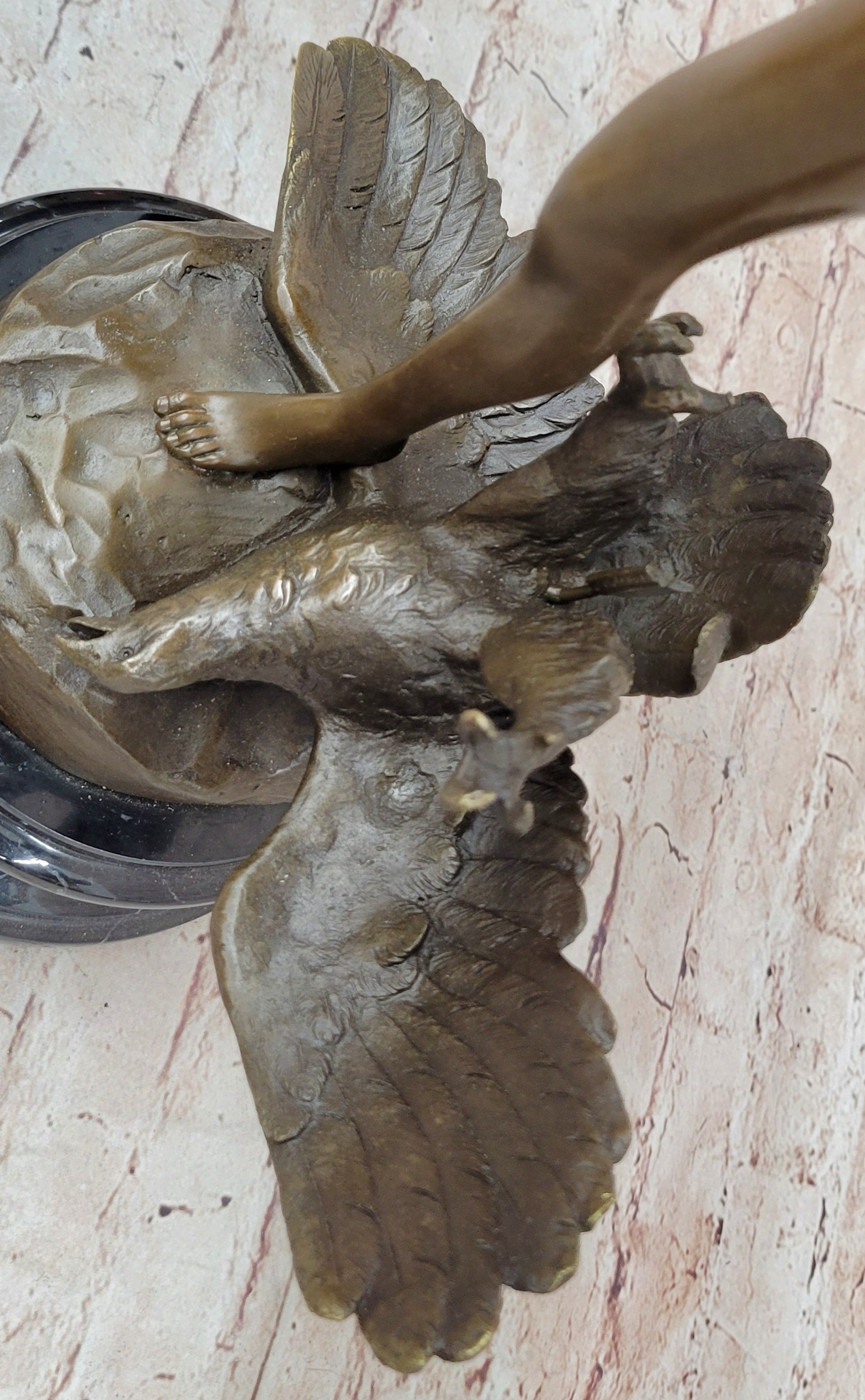Diana The Huntress Killing Eagle Bronze Sculpture by Gaso