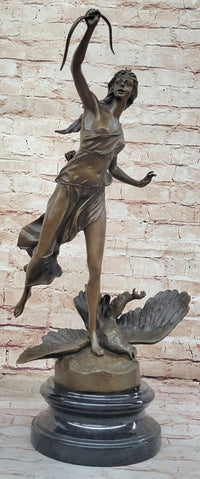 Diana The Huntress Killing Eagle Bronze Sculpture by Gaso