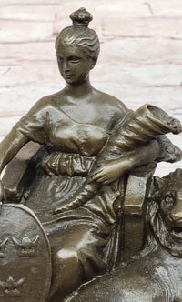 Fortuna Roman Goddess of Prosperity - Bronze Sculpture by Milo