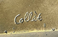 Signed Artwork by Collet Sexy Woman on Swing Bronze Sculpture